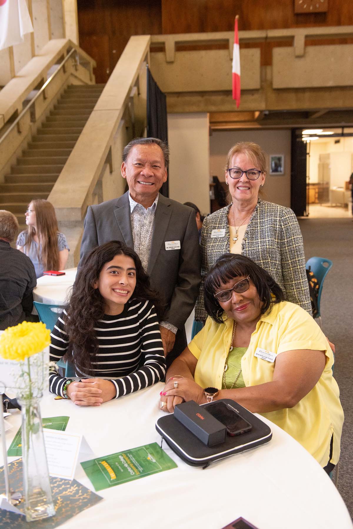 People enjoying the Scholarship Reception