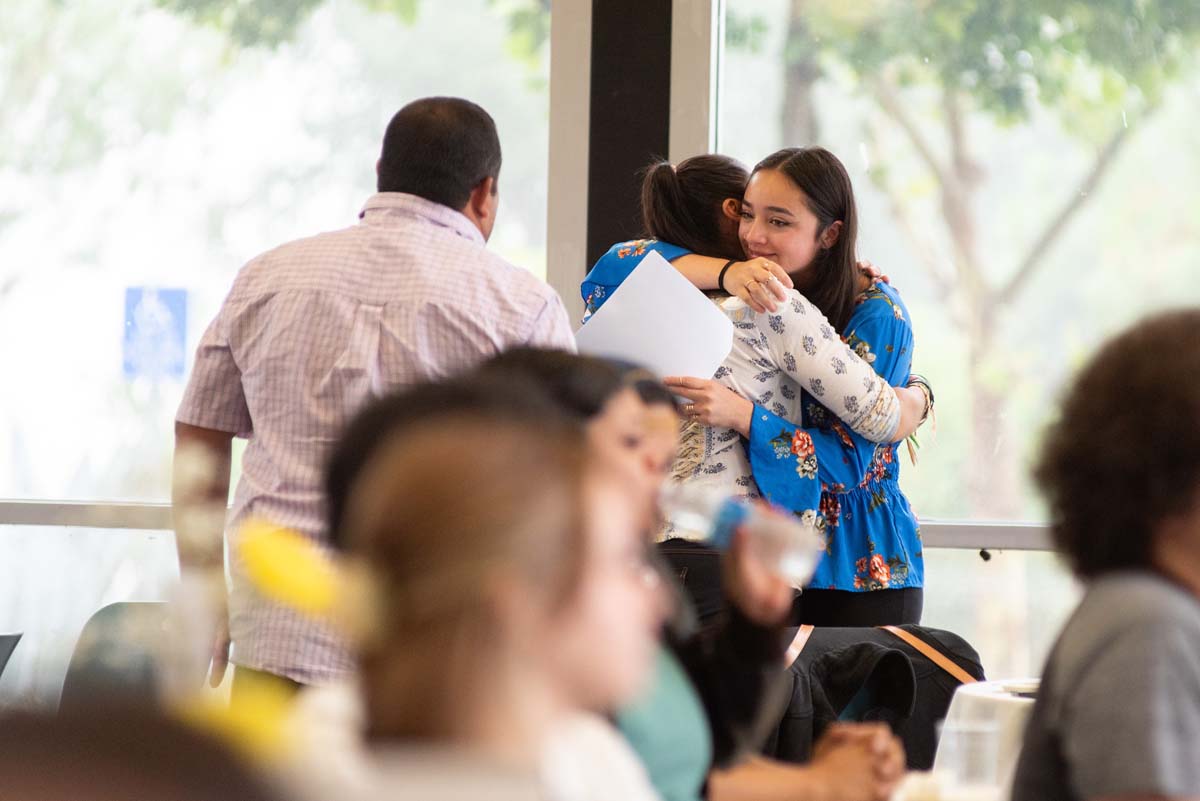 People enjoying the Scholarship Reception