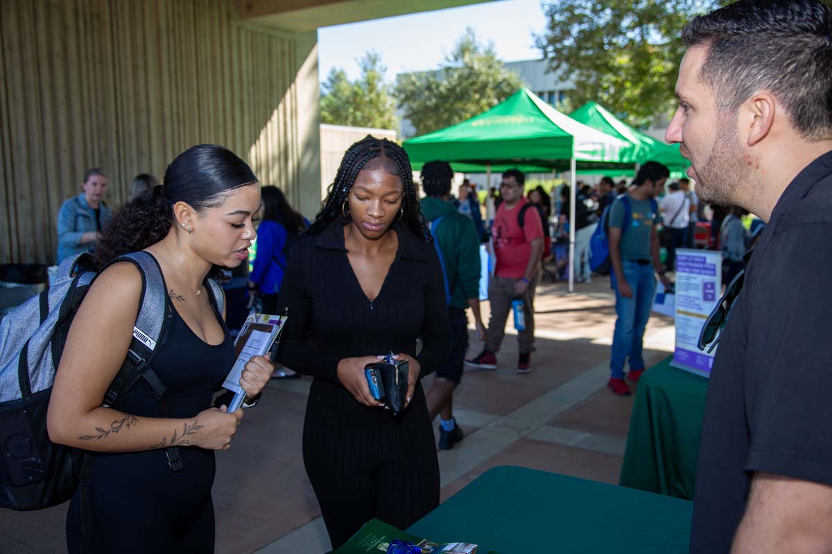 People enjoying the Transfer Fair