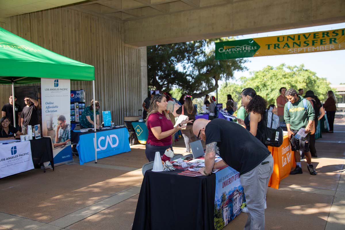 People enjoying the Transfer Fair