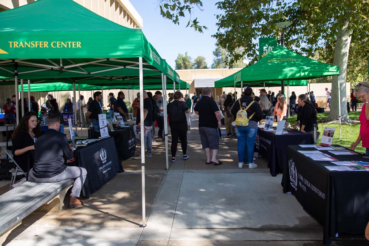 People enjoying the Transfer Fair