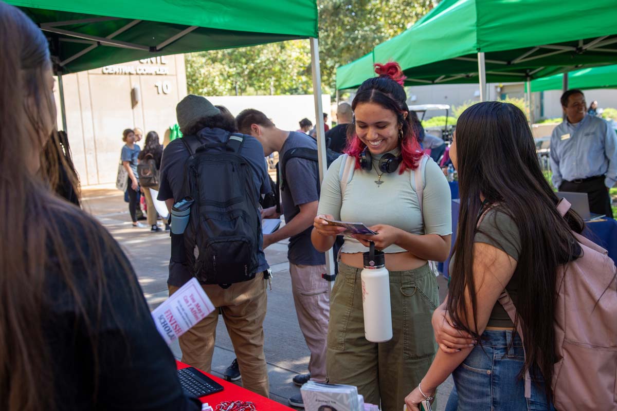 People enjoying the Transfer Fair