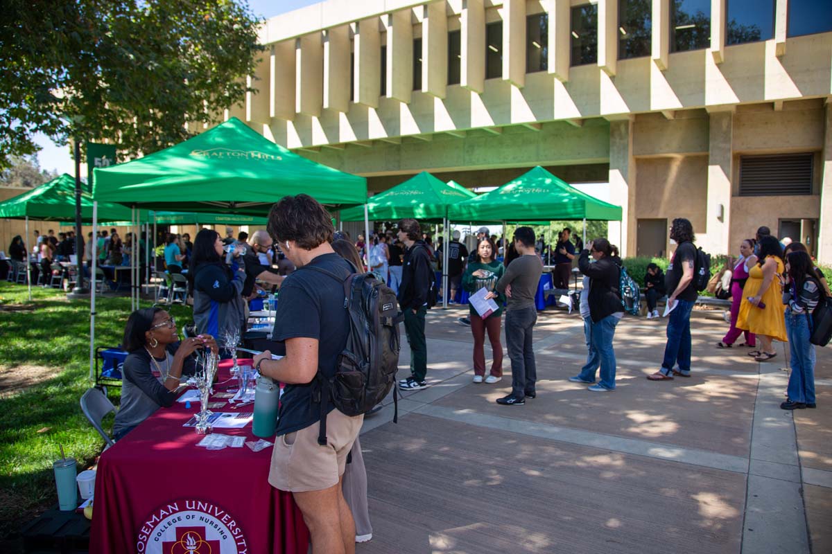 People enjoying the Transfer Fair