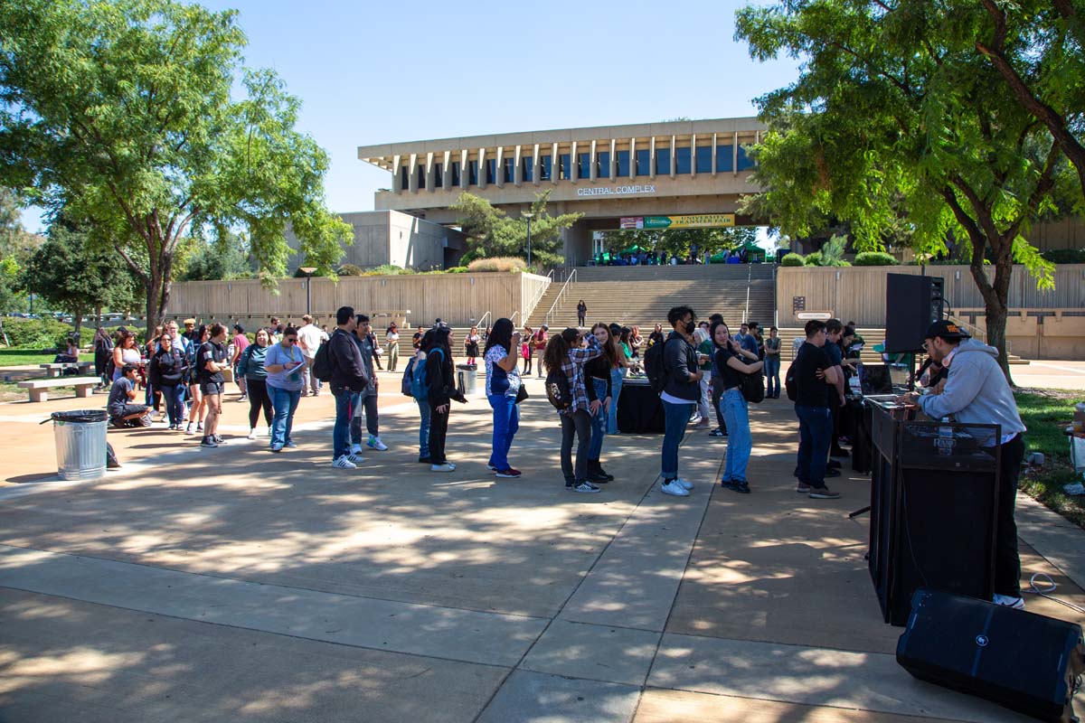 People enjoying the Transfer Fair