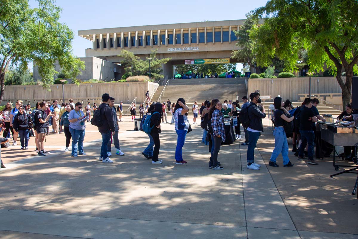 People enjoying the Transfer Fair