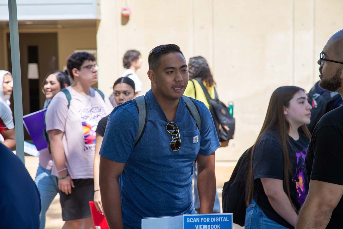 People enjoying the Transfer Fair