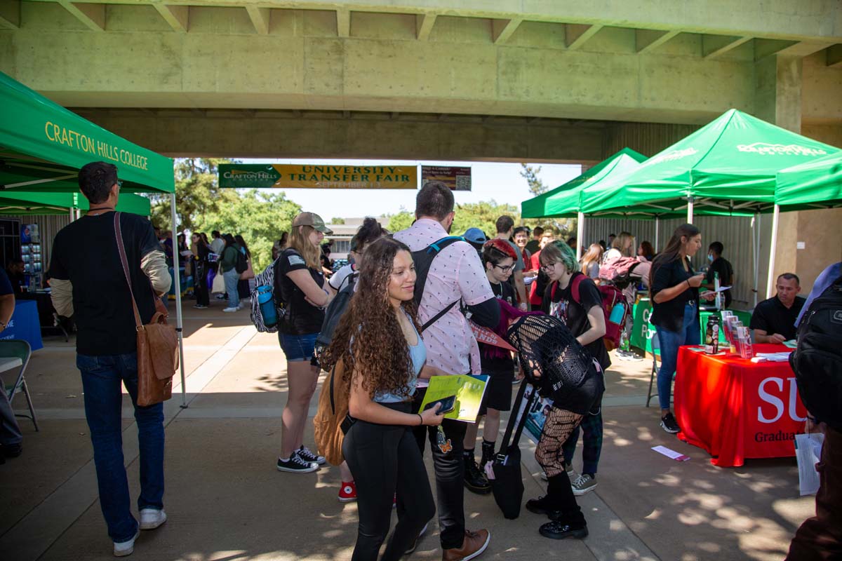 People enjoying the Transfer Fair