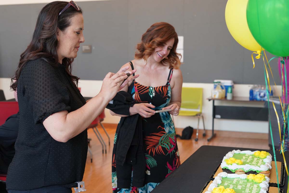 People enjoying the Faculty Tenure Celebration