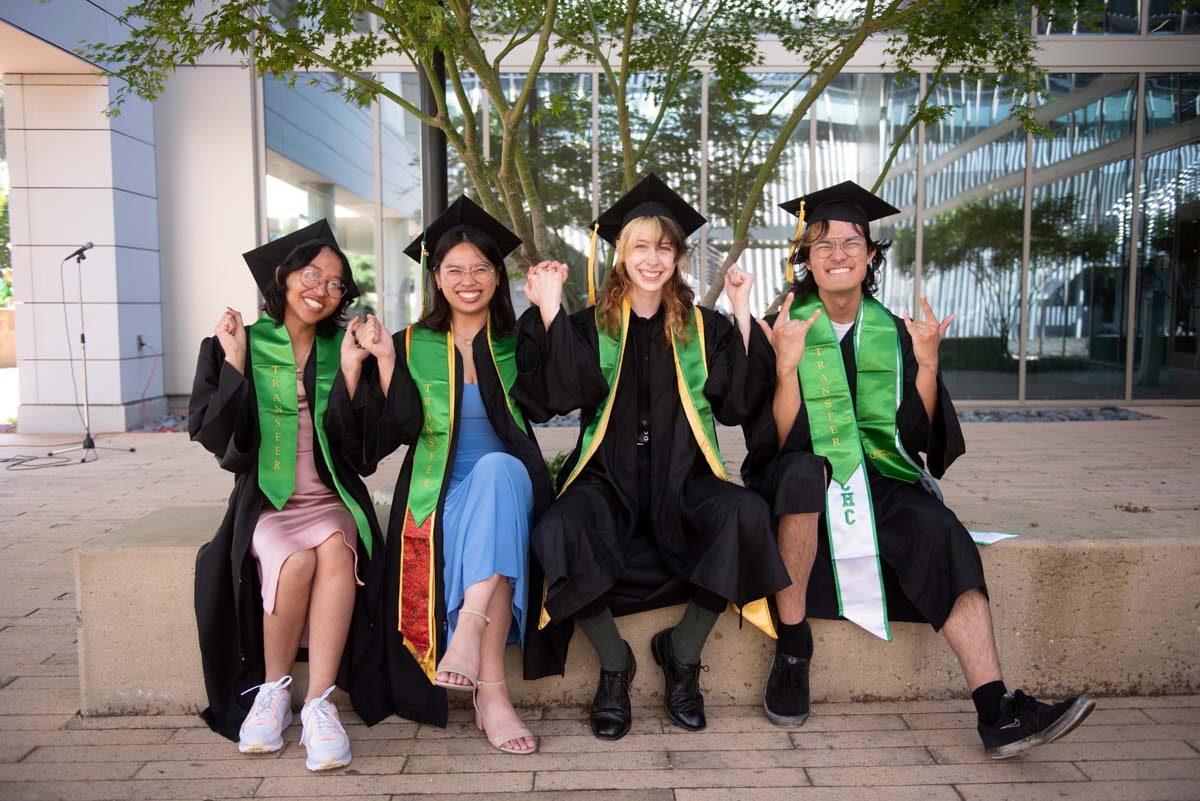 People enjoying Commencement