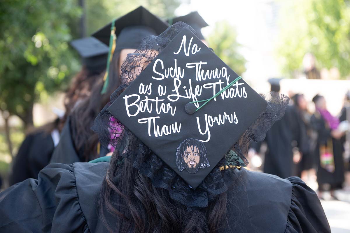 People enjoying Commencement