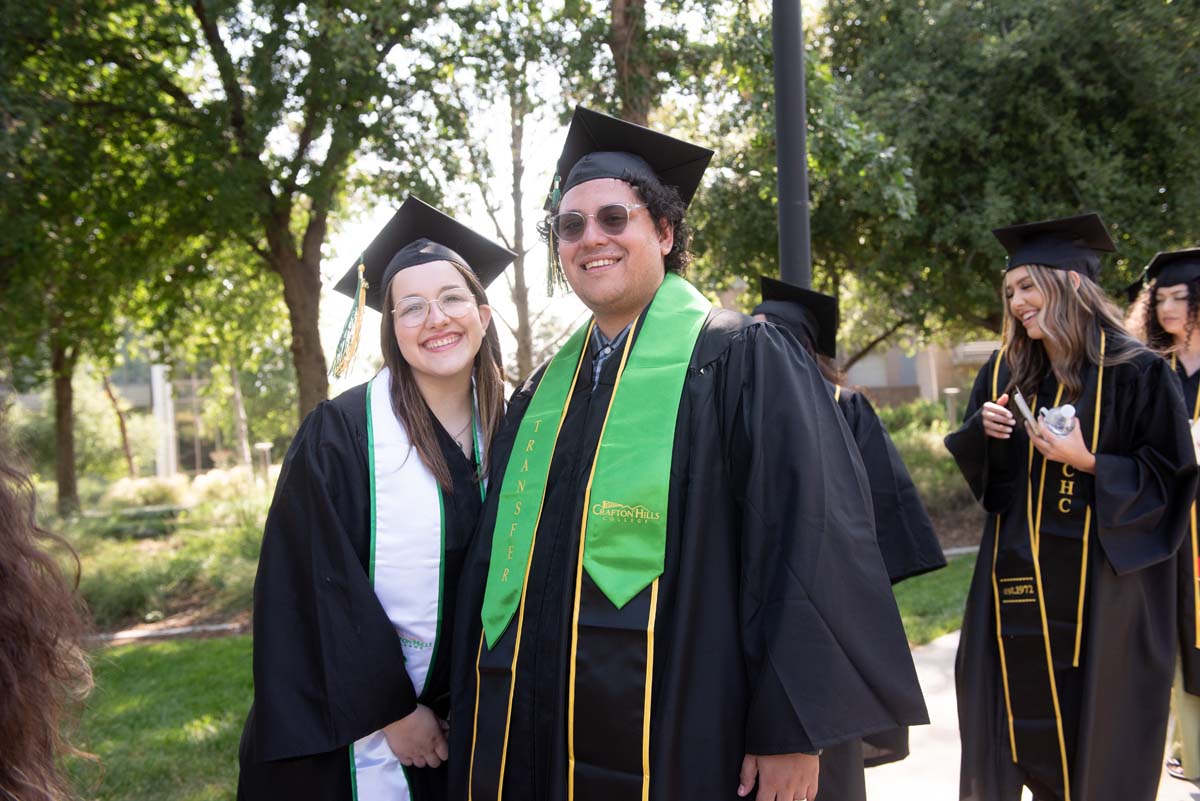 People enjoying Commencement