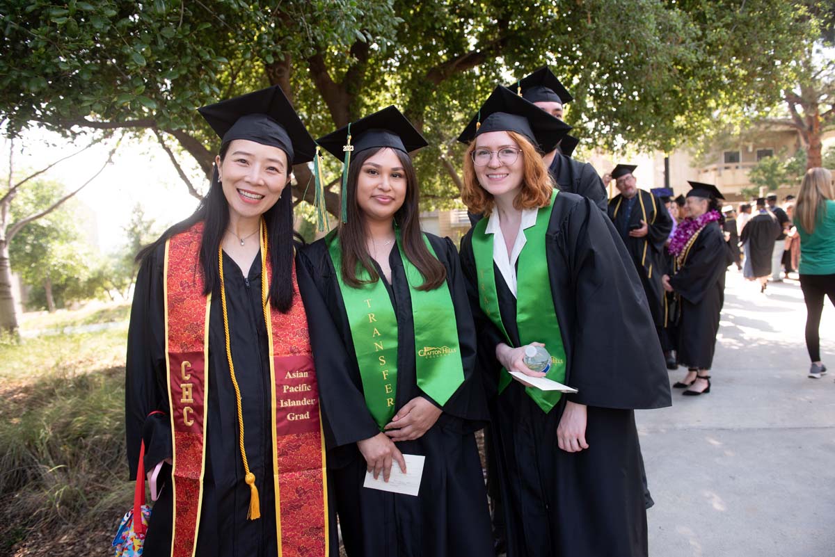 People enjoying Commencement