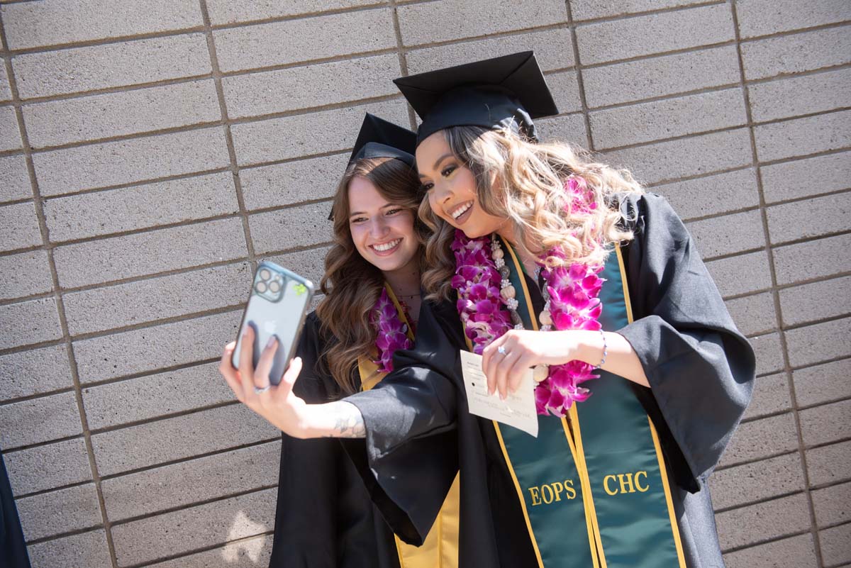 People enjoying Commencement