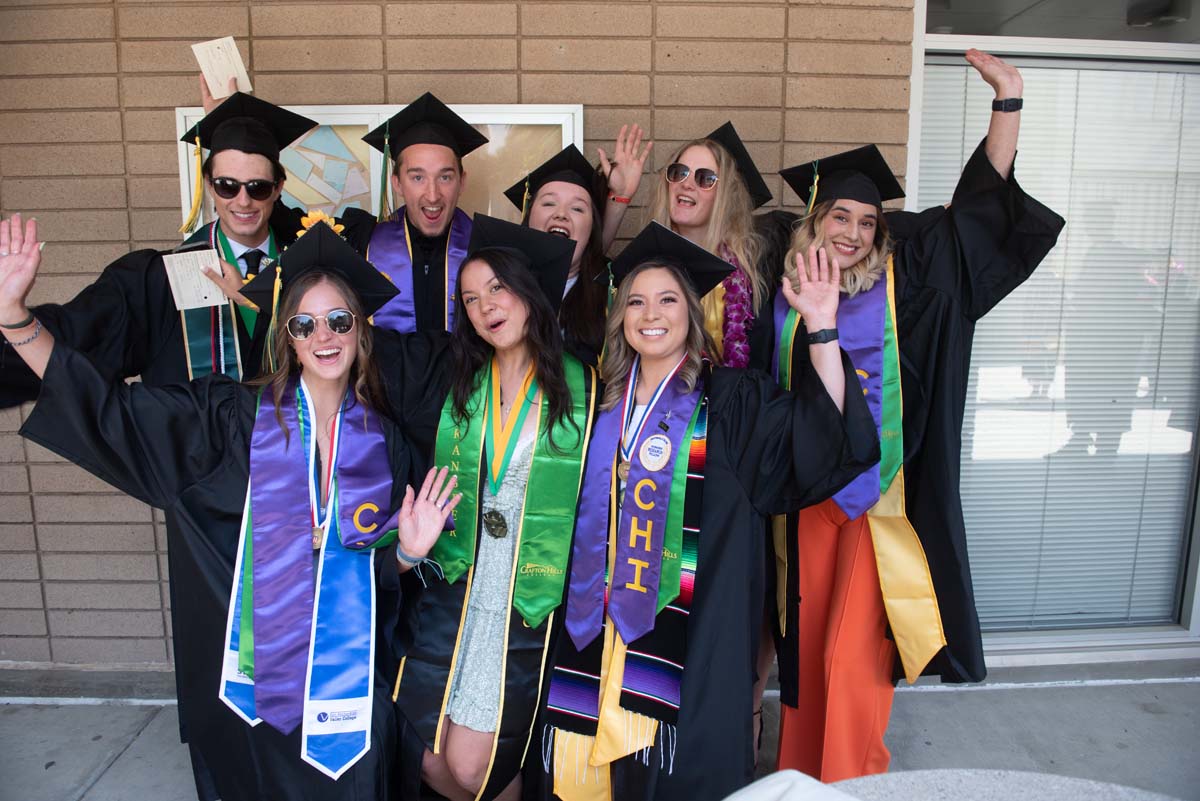 People enjoying Commencement