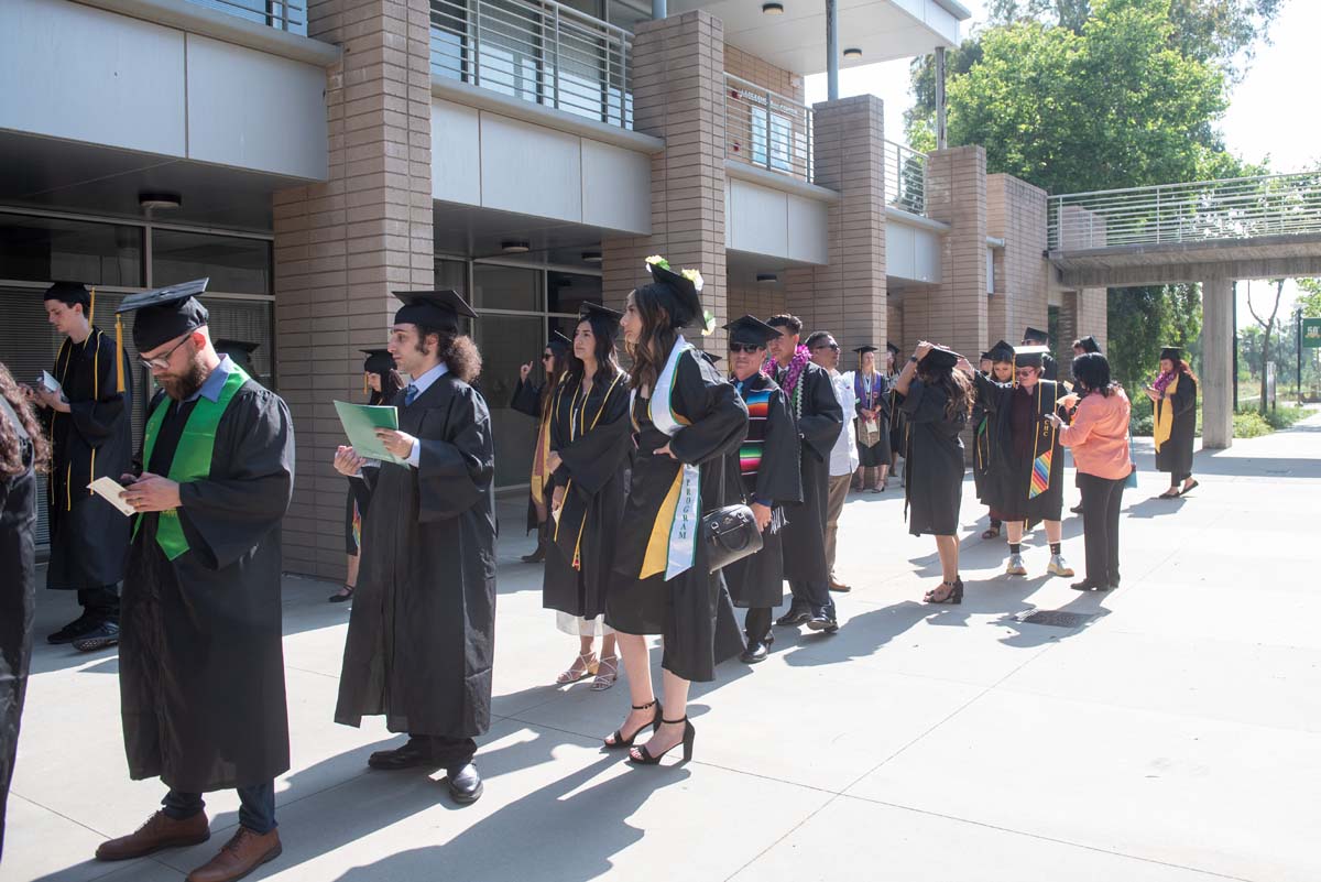 People enjoying Commencement