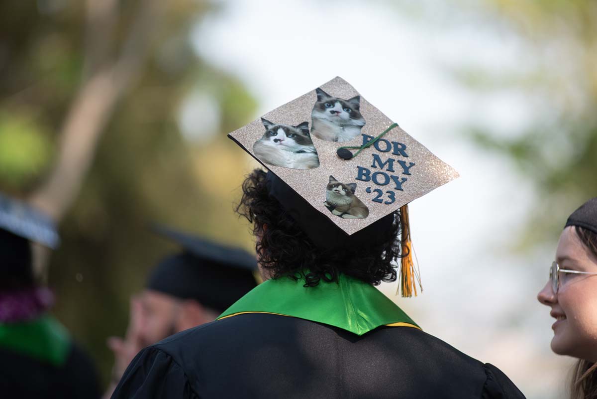 People enjoying Commencement