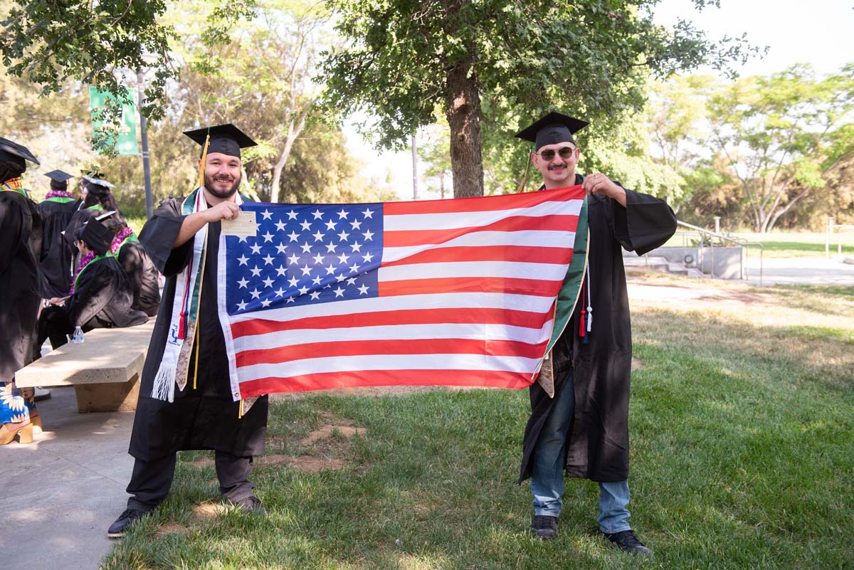 People enjoying Commencement