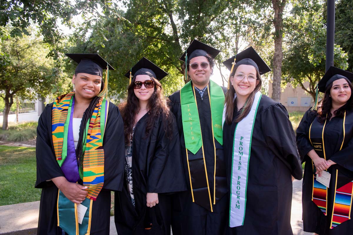 People enjoying Commencement