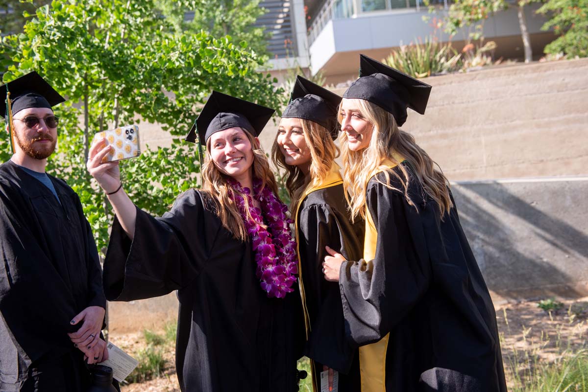 People enjoying Commencement