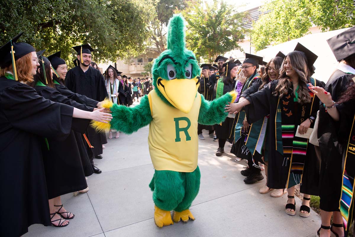 People enjoying Commencement