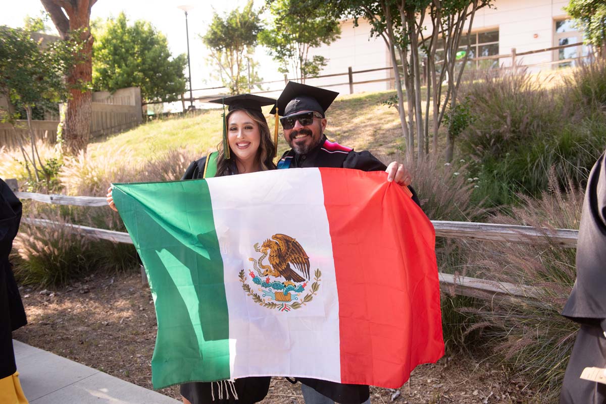 People enjoying Commencement