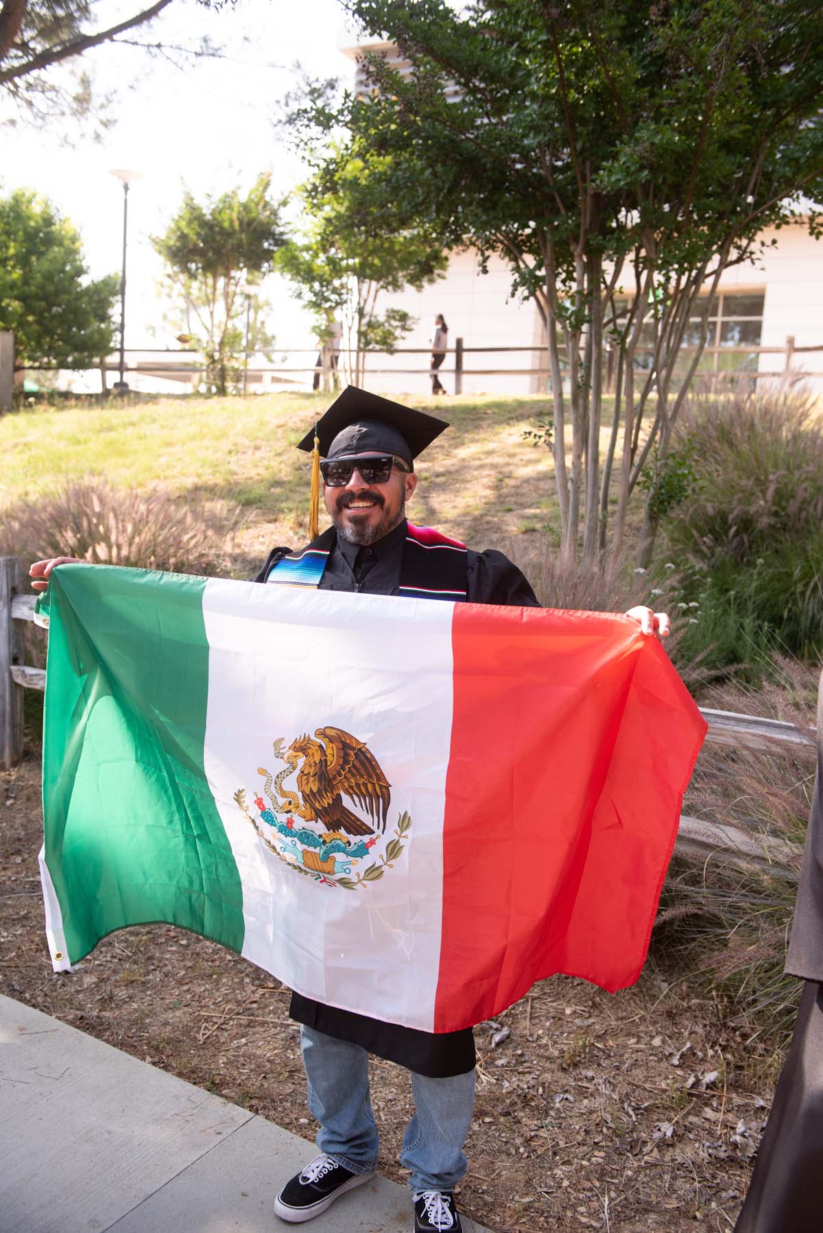 People enjoying Commencement