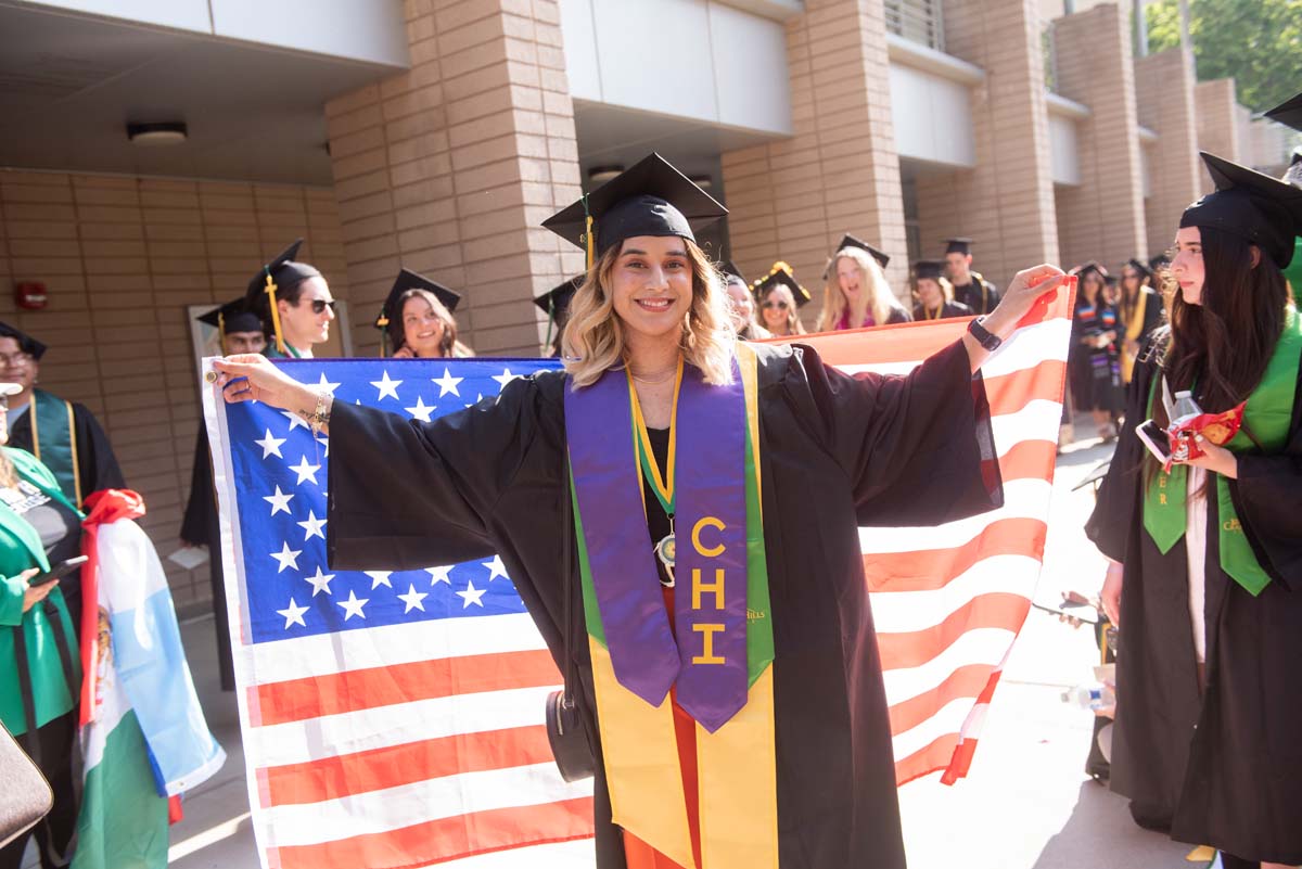 People enjoying Commencement