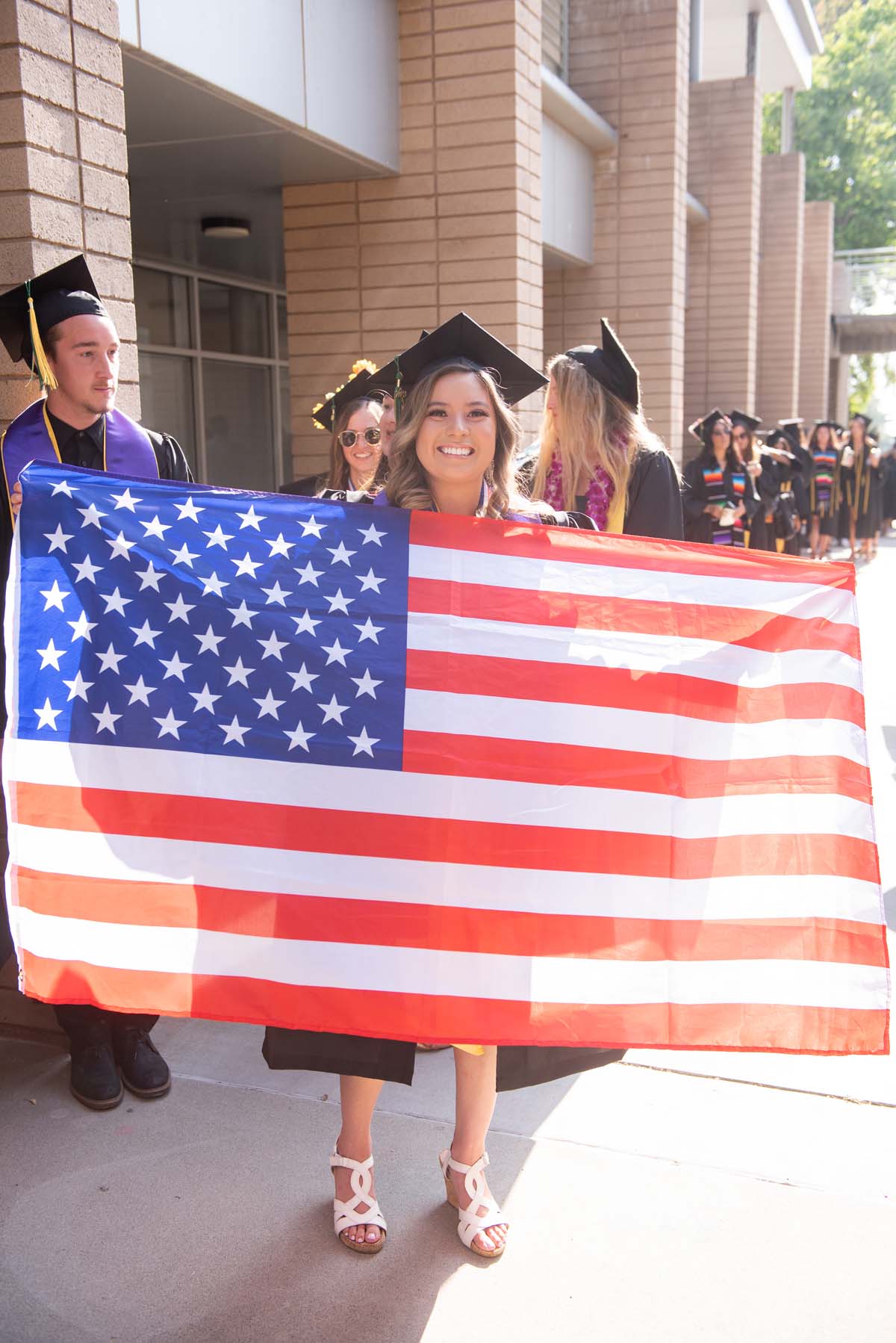 People enjoying Commencement