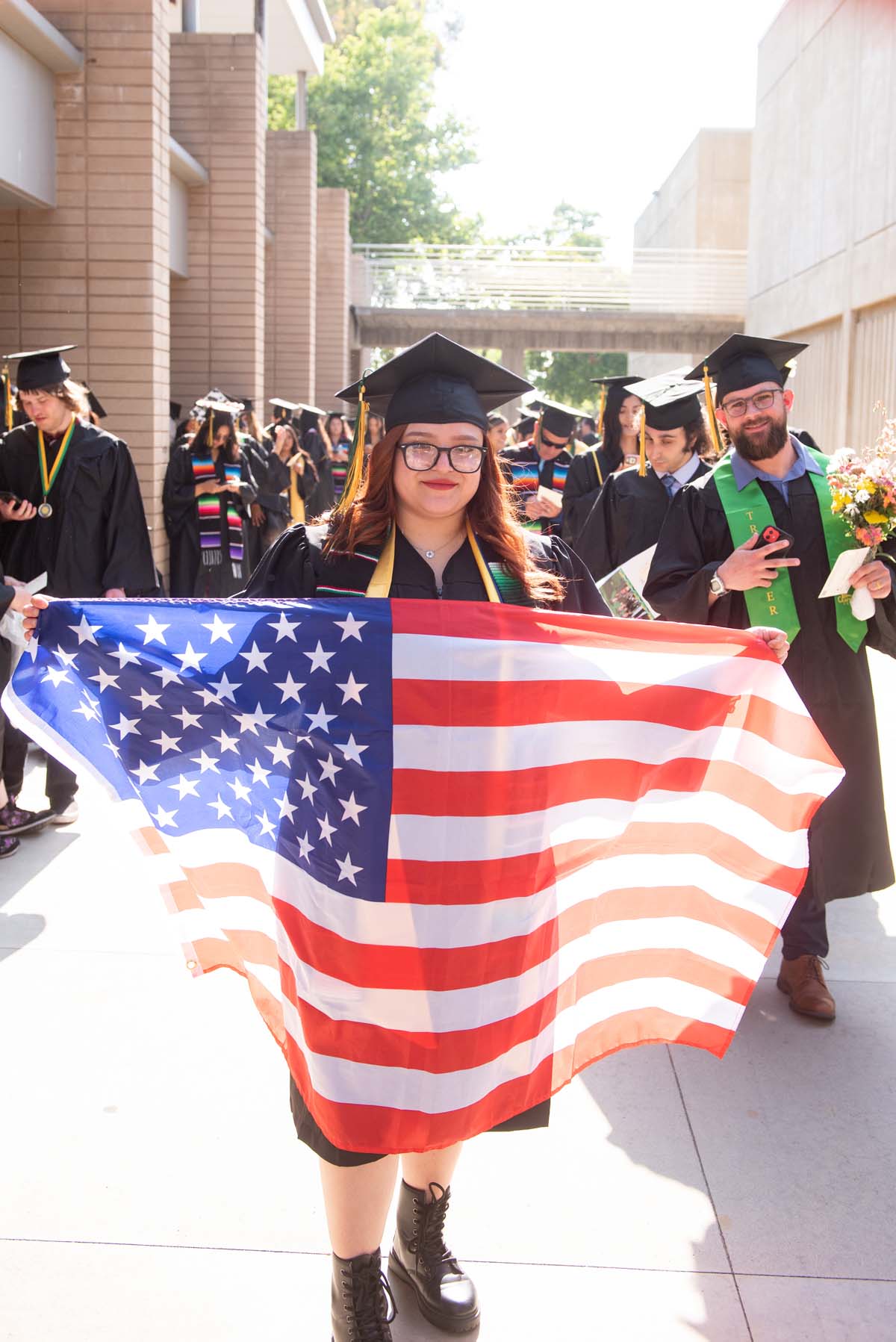 People enjoying Commencement