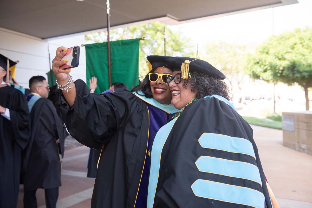 People enjoying Commencement