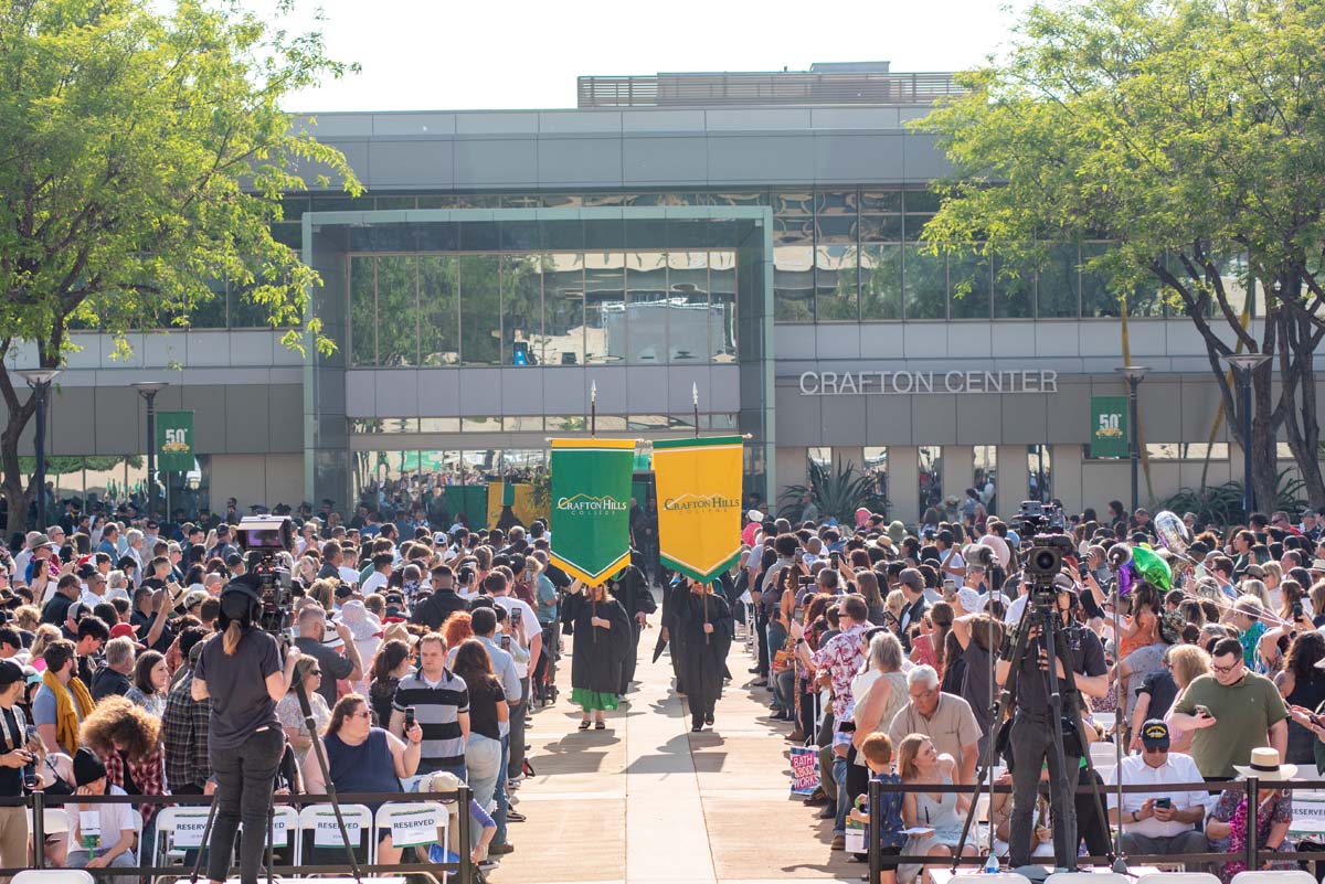 People enjoying Commencement