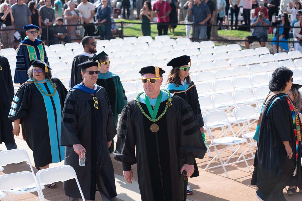 People enjoying Commencement