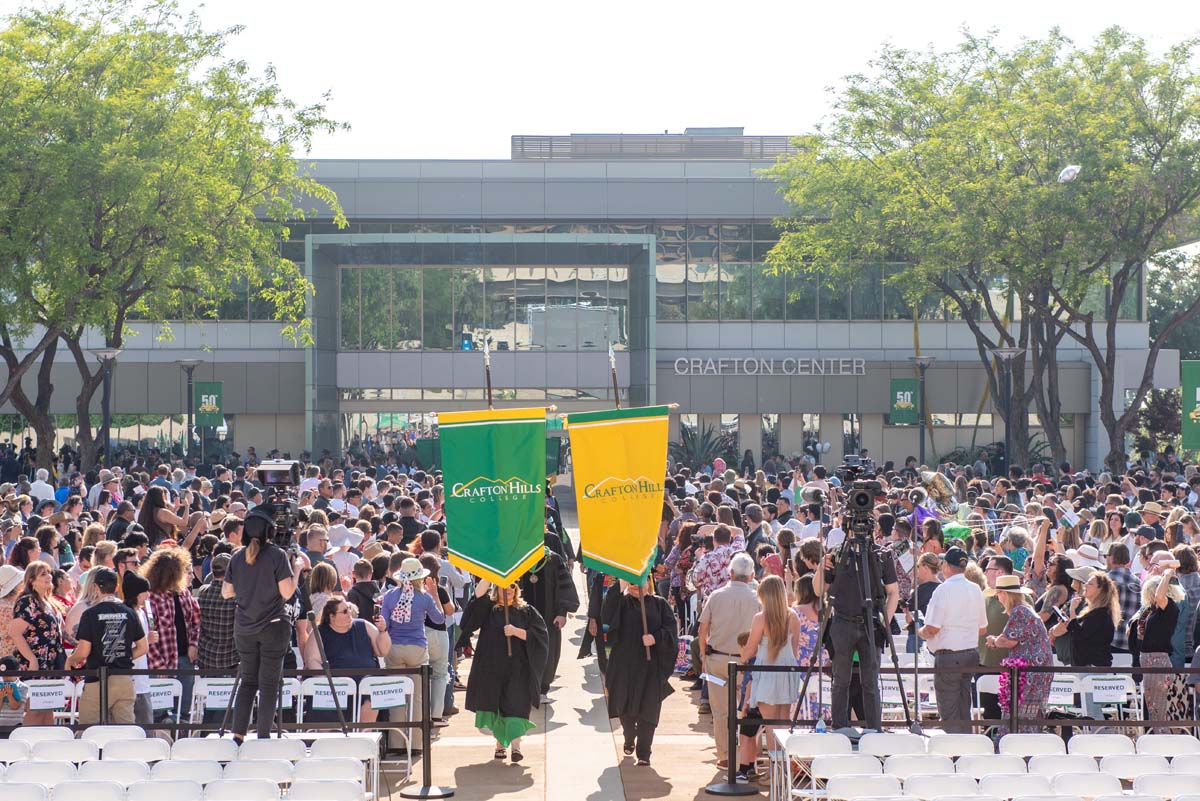 People enjoying Commencement