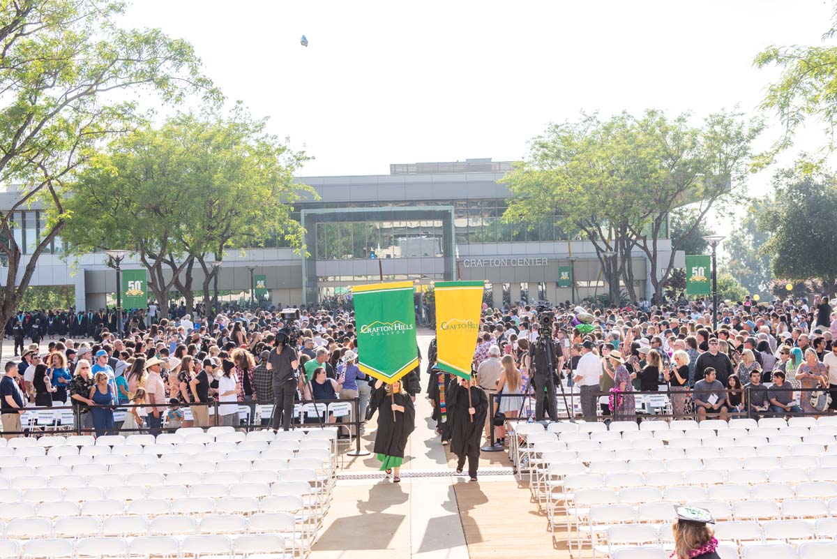 People enjoying Commencement