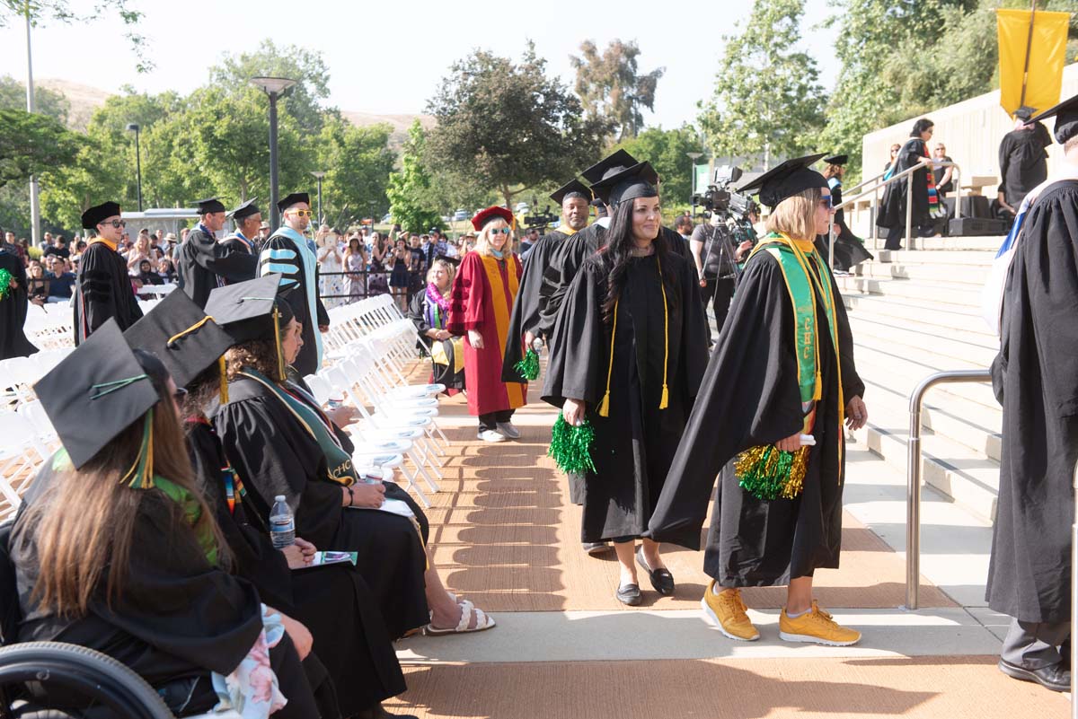 People enjoying Commencement