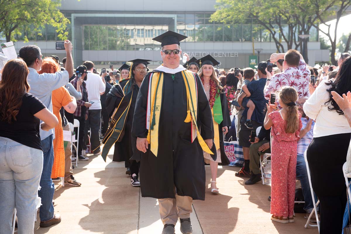 People enjoying Commencement