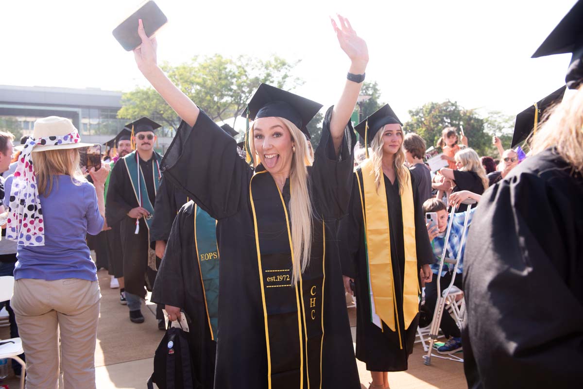 People enjoying Commencement