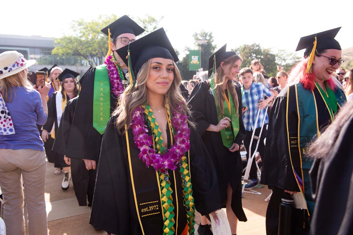 People enjoying Commencement