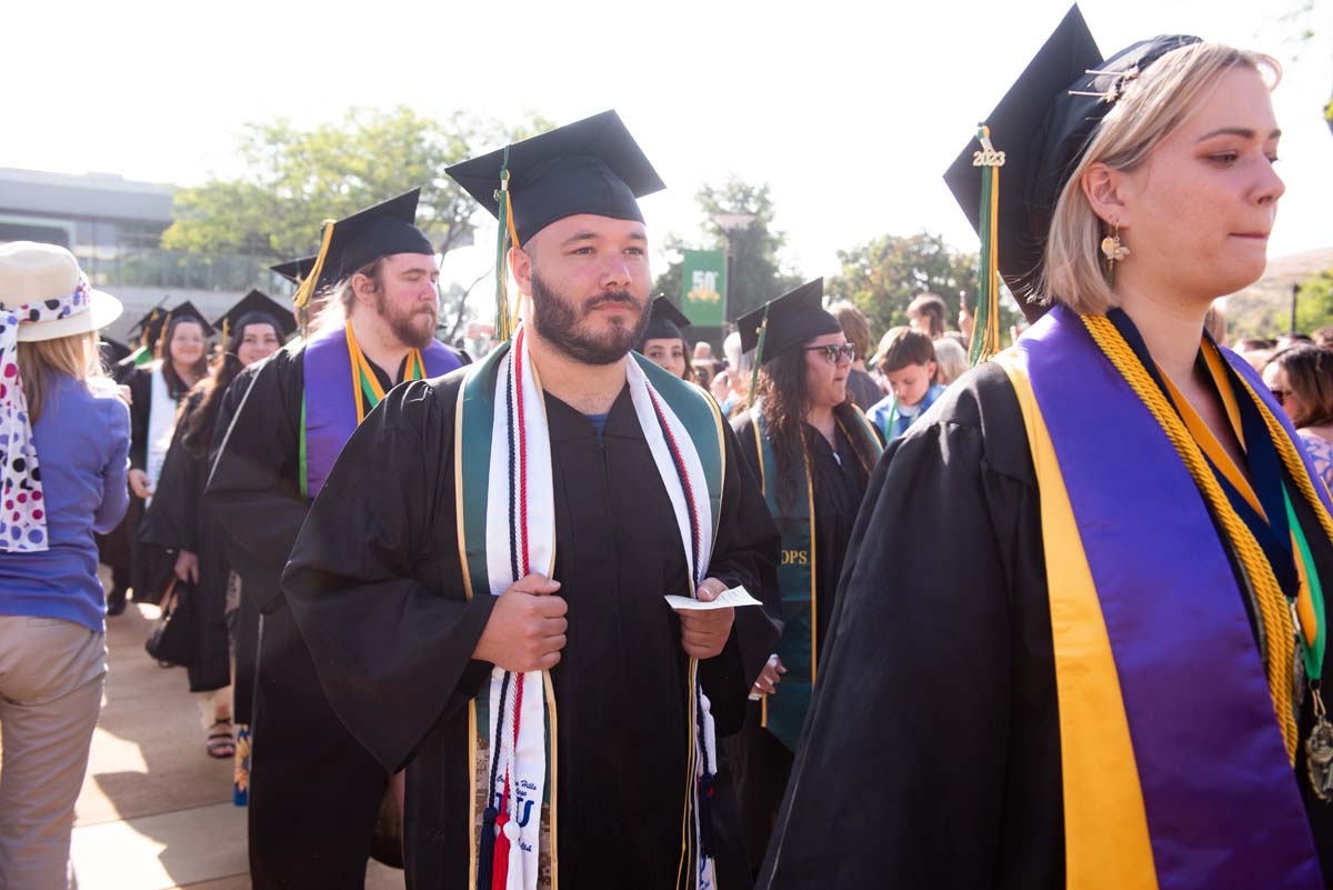 People enjoying Commencement