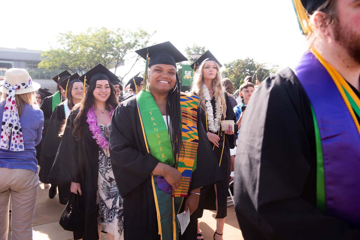 People enjoying Commencement