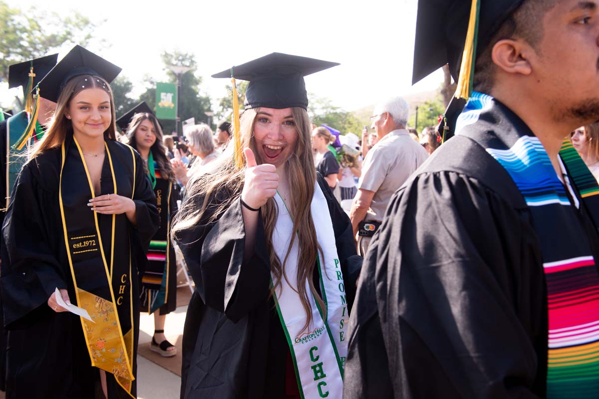 People enjoying Commencement