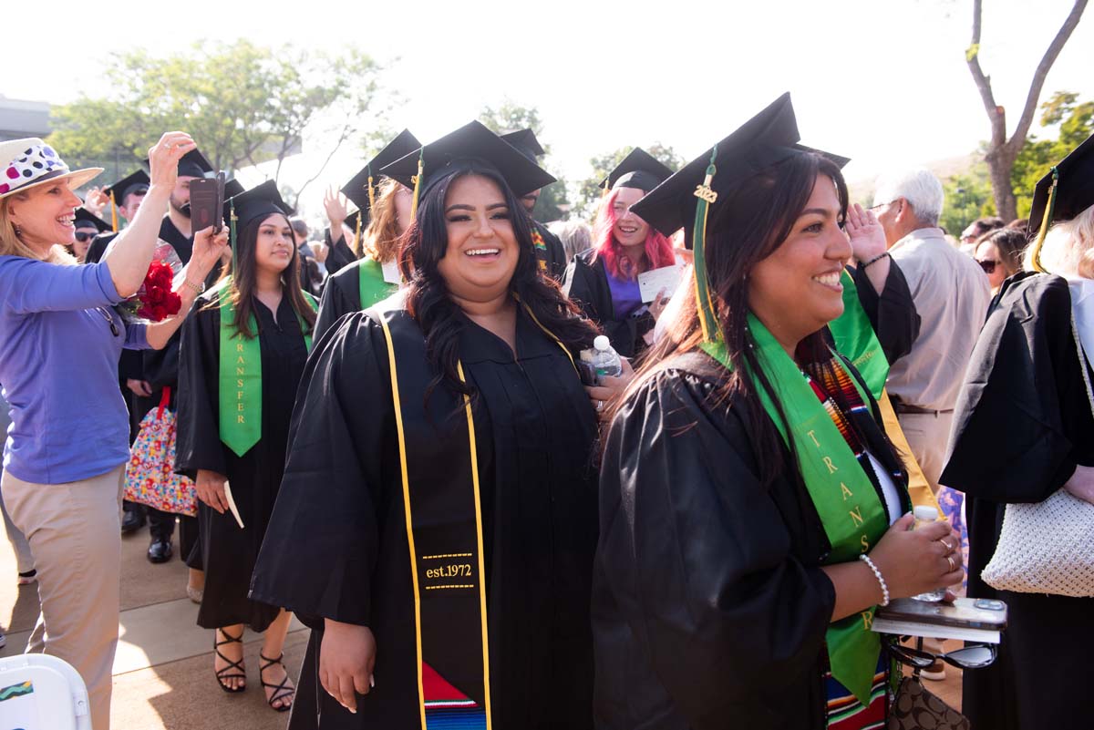 People enjoying Commencement