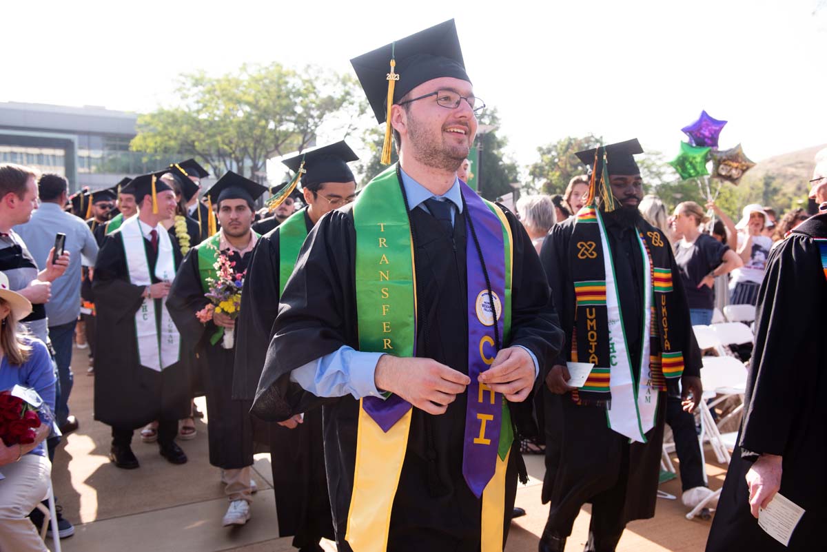 People enjoying Commencement