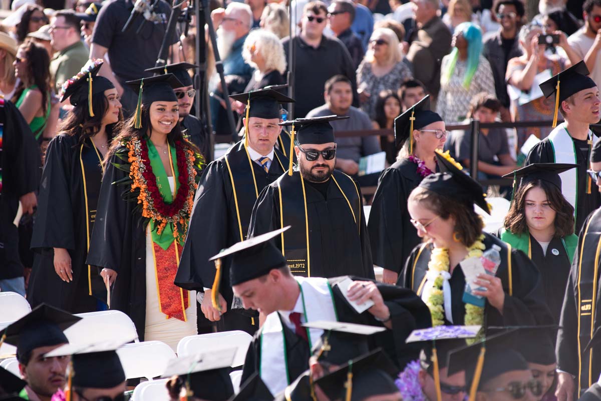 People enjoying Commencement