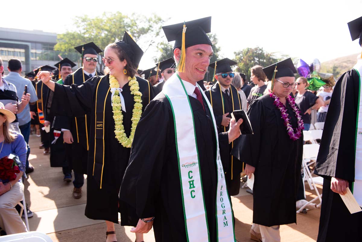 People enjoying Commencement