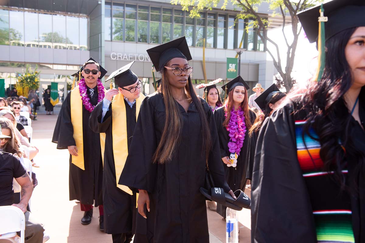 People enjoying Commencement