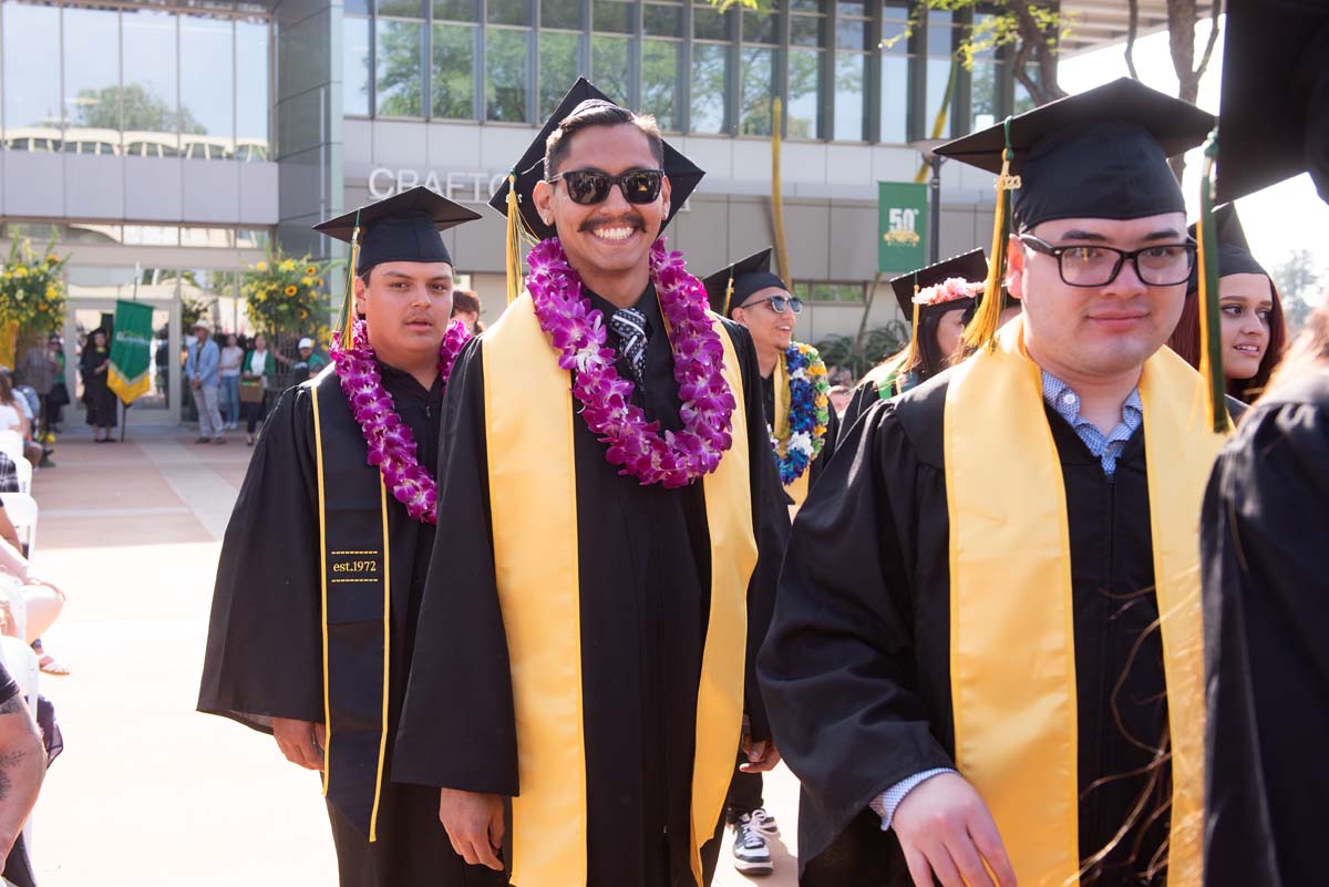 People enjoying Commencement