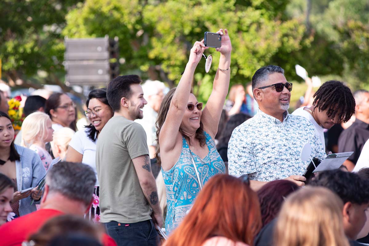 People enjoying Commencement