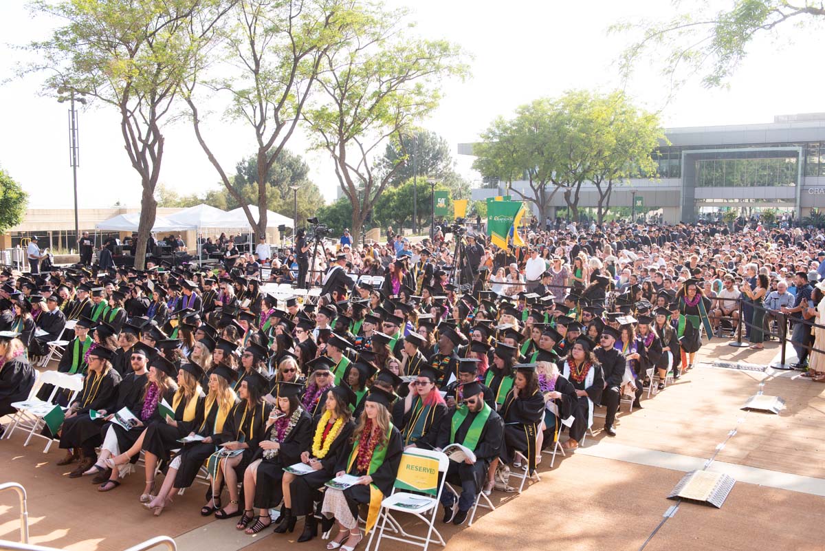 People enjoying Commencement