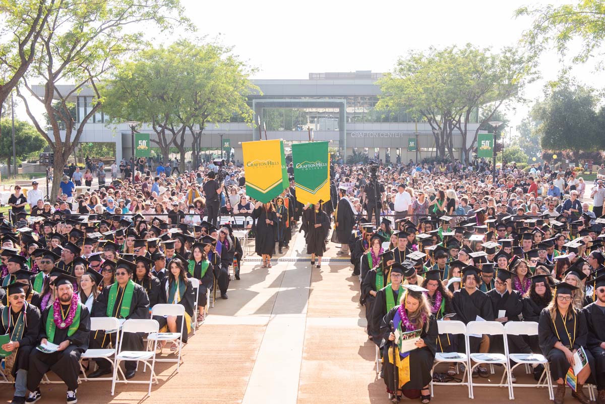 People enjoying Commencement